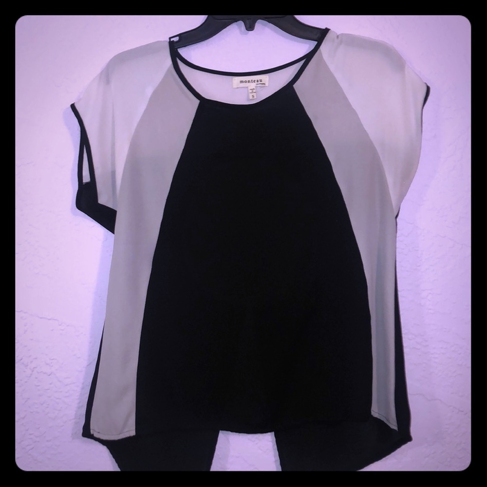 Black and white blouse small